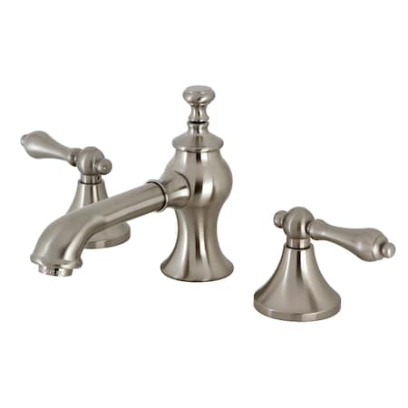 Kingston Brass KC7068AL Widespread Bathroom Faucet with Brass Pop-Up, Brushed Nickel KC7068AL